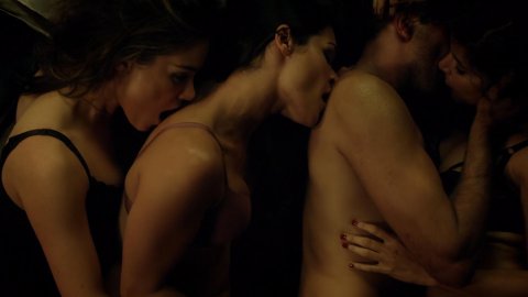 Roxanne McKee, Kim Engelbrecht, Shivani Ghai, Christina Chong - Lover Scenes in Dominion s02e08 (2015)